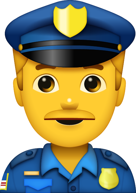 Police Man Emoji Free Icon HQ PNG Image
