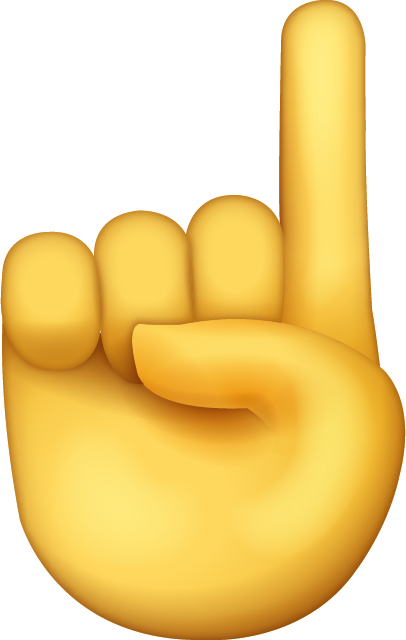 Index Finger Emoji Free Icon HQ PNG Image