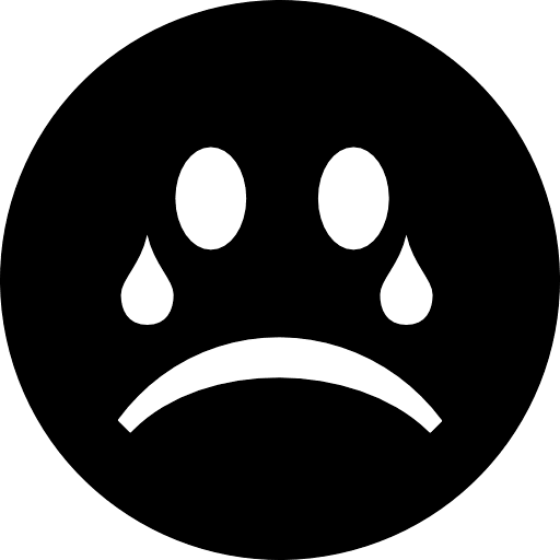 Emoji Cry Black PNG Image