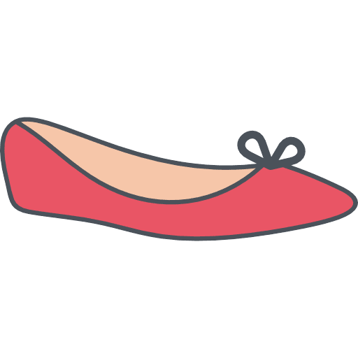 Flat Shoes Color PNG Image
