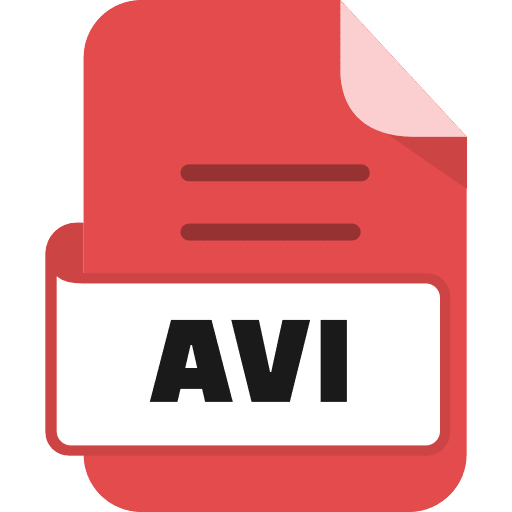 File Avi Color Red PNG Image