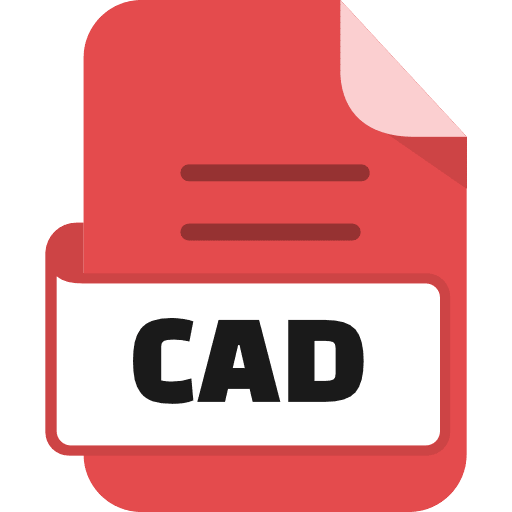 File Cad Color Red Icon