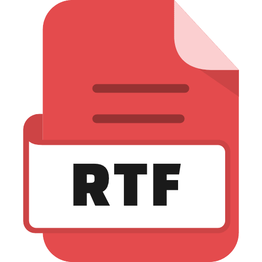 File Rtf Color Red PNG Image