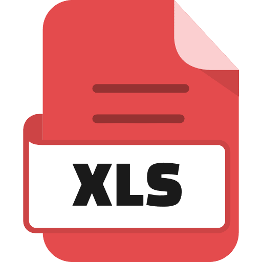 File Xls Color Red PNG Image