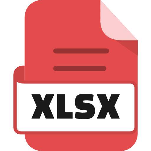 File Xlsx Color Red PNG Image