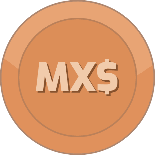 Bronze Coin Mexican Peso Icon