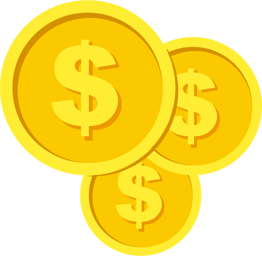 Dollar Coins PNG Image