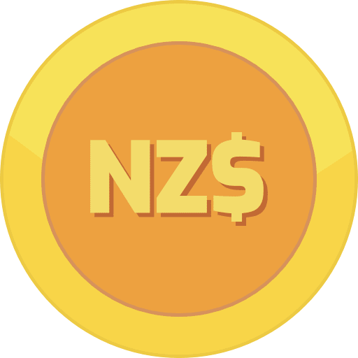 Gold Coin New Zealand Dollar Icon