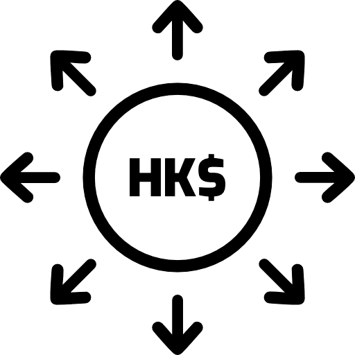 Hong Kong Dollar Investment Diversification Icon