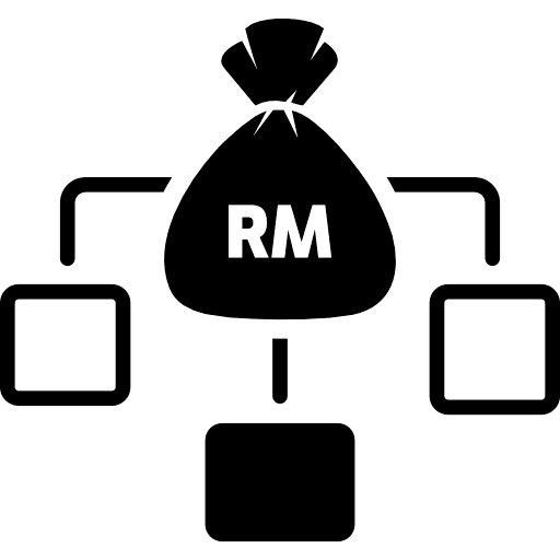 Malaysian Ringgit Income Distribution Icon