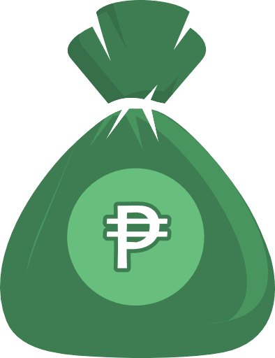 Money Bag Philippine Peso Color PNG Image