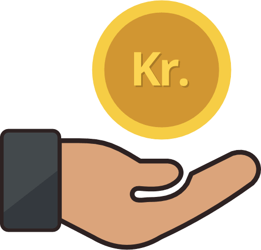 Money Receiving Danish Krone Color PNG Image