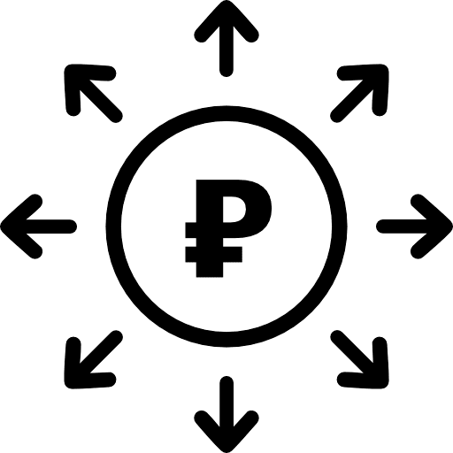 Rouble Investment Diversification Icon