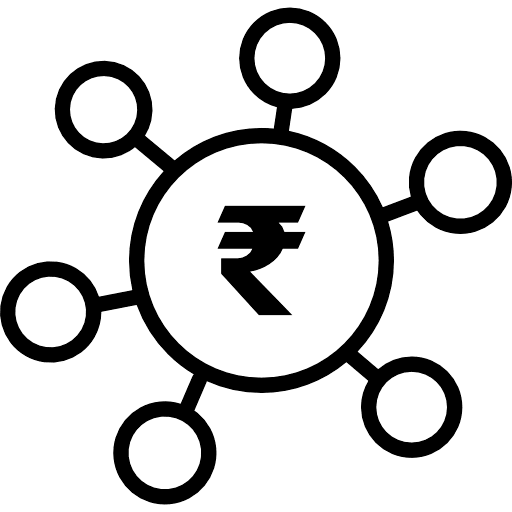 Rupee Distribute Money Icon