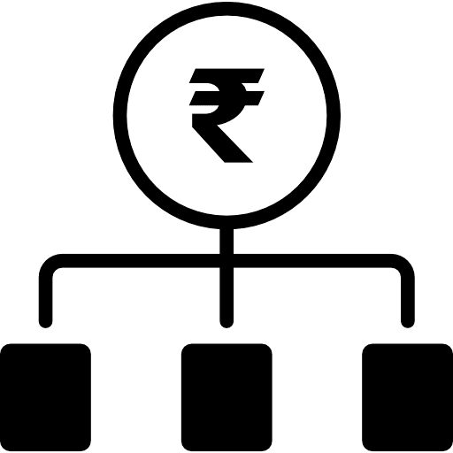 Rupee Money Allocation Icon