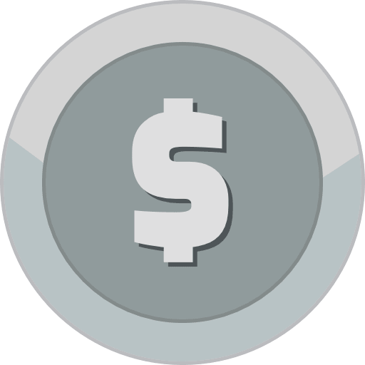 Silver Coin Dollar PNG Image