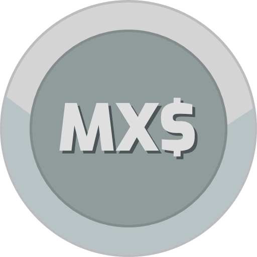 Silver Coin Mexican Peso PNG Image