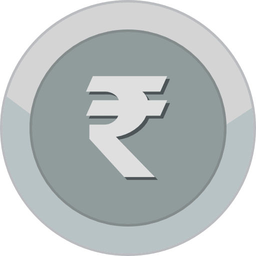 Silver Coin Rupee PNG Image