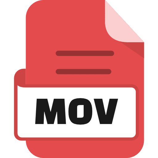 File Mov Color Red Icon