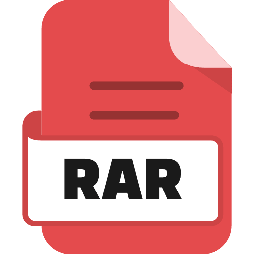 File Rar Color Red PNG Image