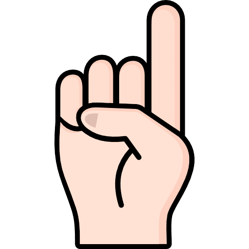 Up Hand Pointer PNG Image