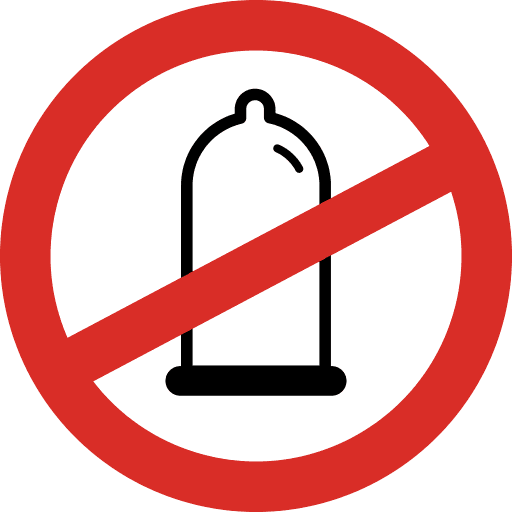 No Condom Contraceptives Icon