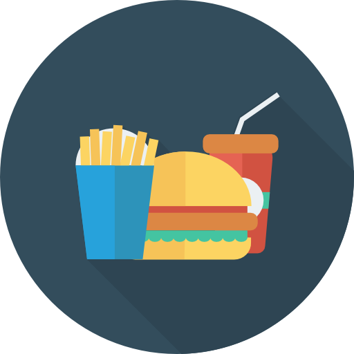King Hamburger Icons Food Fries Fizzy Fast PNG Image