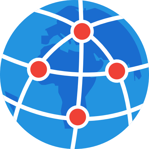 Globe Network Color PNG Image