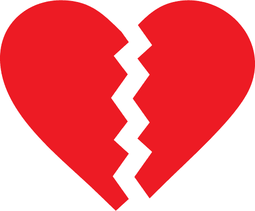 Broken Heart Symbol PNG Image