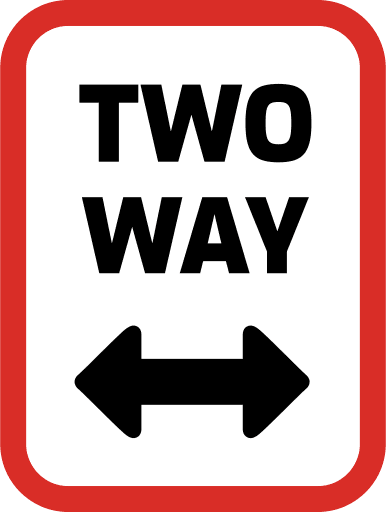 Two Way Sign PNG Image