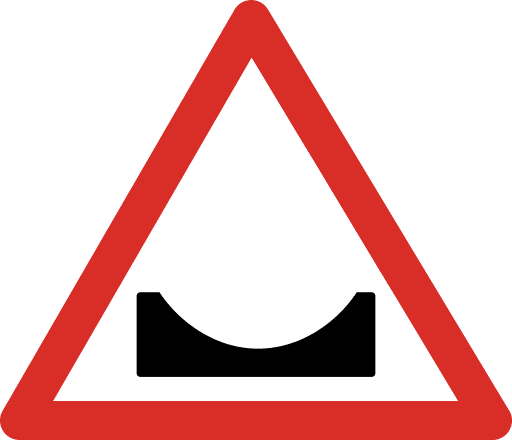 Dangerous Dip Sign PNG Image