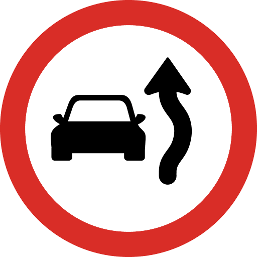 Overtake Sign Icon