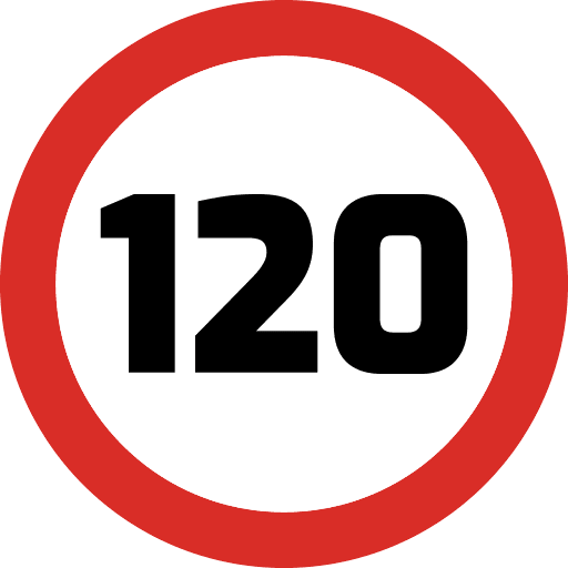 Download Speed Limit 120 Sign ICON free | FreePNGImg