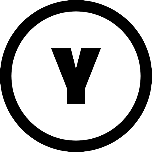 Y Alphabet Round Icon