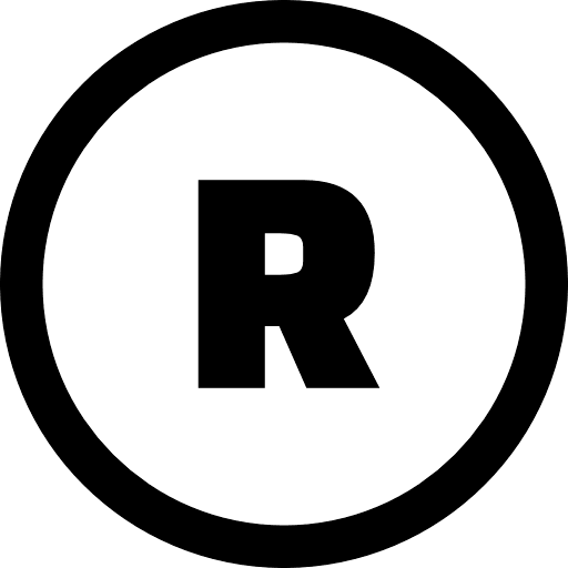 R Alphabet Round PNG Image