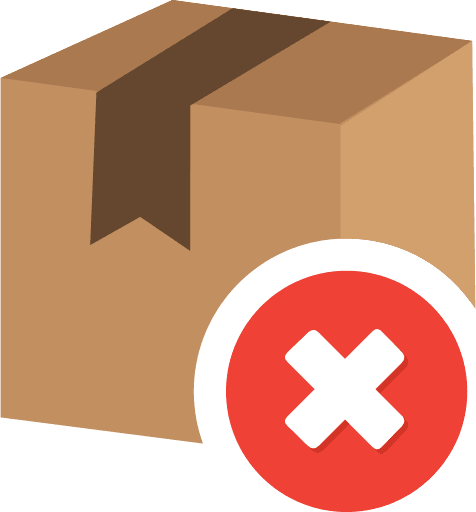 Product Package Cancelled Icon