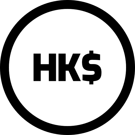 Hong Kong Dollar Coin Outline Icon