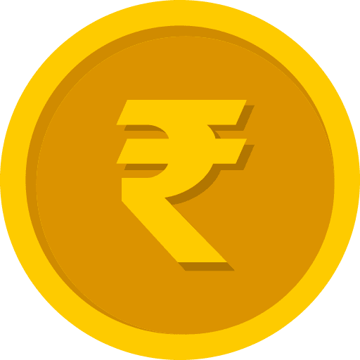 Indian Rupee Coin Color PNG Image