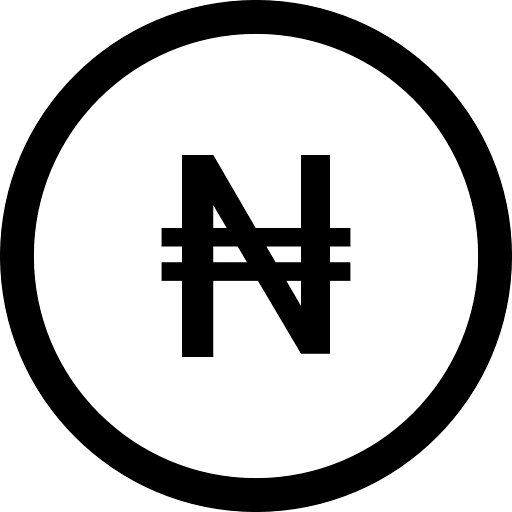 Nigeria Naira Coin Outline PNG Image