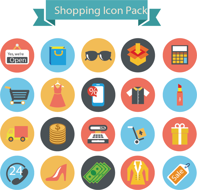 Flat Icons Shopping Icon PNG Image High Quality PNG Image