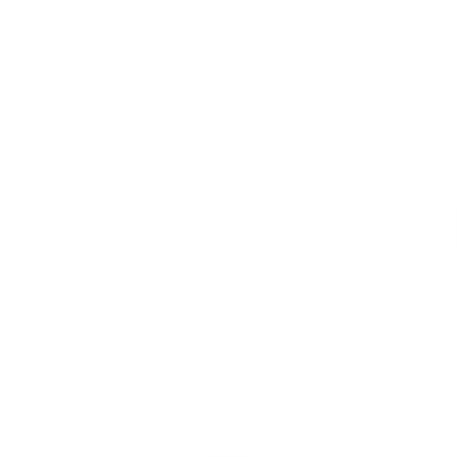 X Social Media White Round PNG Image