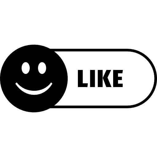 Like Button With Emoji Extension Black PNG Image