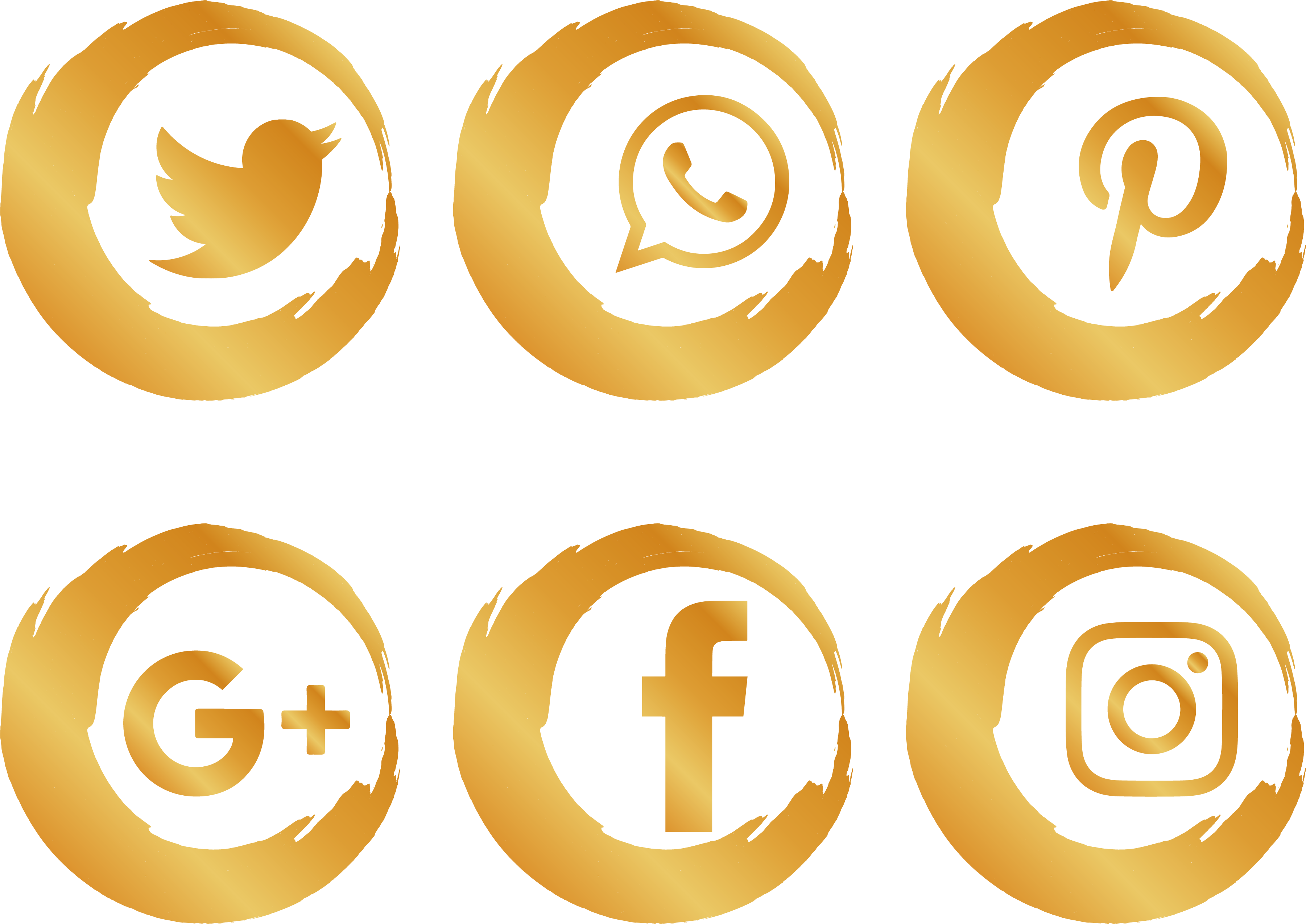 Network Gold Icons Media Brush Social Icon PNG Image