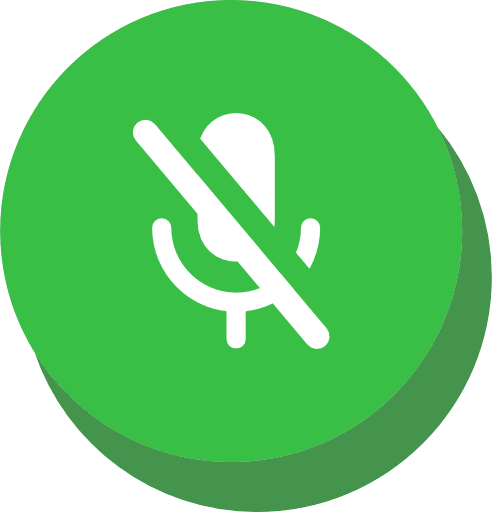 Microphone Muted Button Green PNG Image