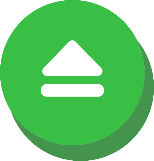 Music Open Eject Button Green PNG Image
