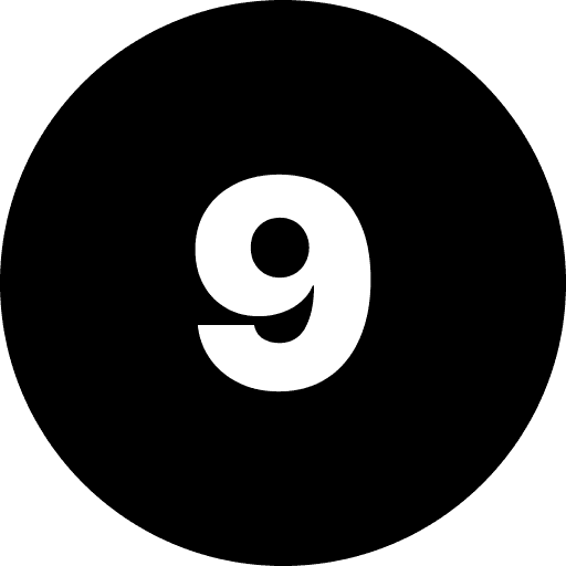 Nine Number Round PNG Image