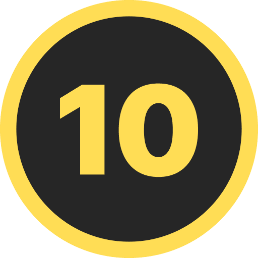 Number Ten Round PNG Image