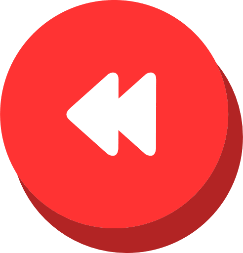Backward Button Red PNG Image