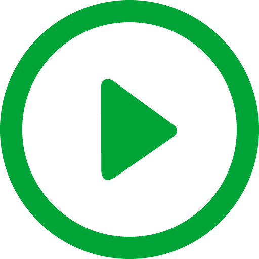 Play Button Outline Green PNG Image
