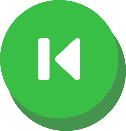 Play Previous Button Green Icon